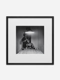 Untitled (Woman brushing hair) - Black Ramin Wood Frame