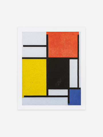 Composition with Red, Yellow, Black, Blue, and Gray