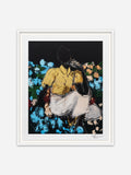 Iris - White Abachi Wood Frame