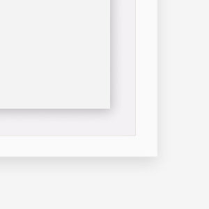 Actual Size - White Painted Obeche Wood Frame