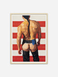 Coolieisms, aka: Born In The USA - Natural Abachi Wood Frame