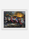 Dogs of War - White Abachi Wood Frame