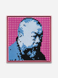 Self-Portrait Embroidery (Blue & Pink)